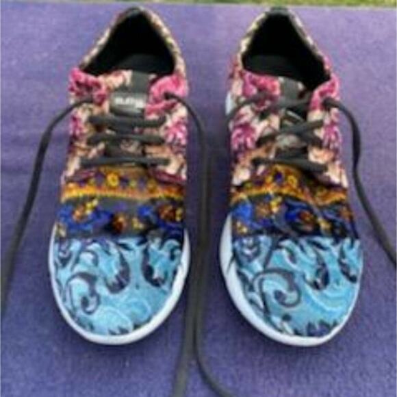 Elena Iachi Designer Sneakers NOS Colorful Patterned Geometric Floral SuperRare - Picture 4 of 16